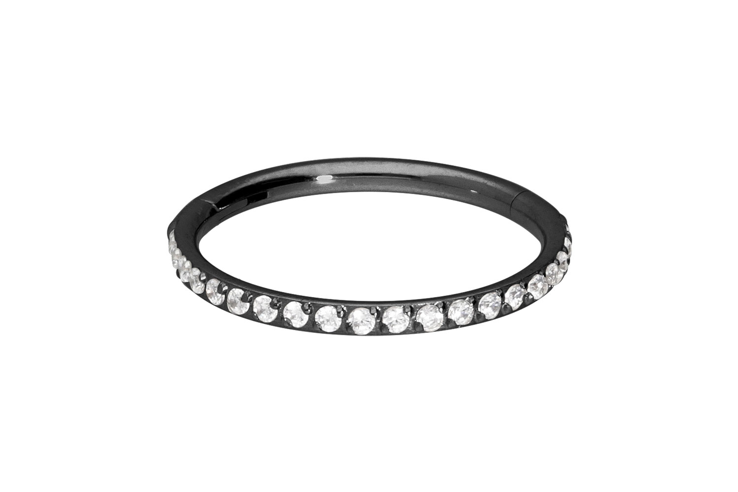 Titan Segmentring Clicker Piercing EINGEFASSTE KRISTALLE